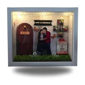 JMD Events Unique Personalized Gift 3D Miniature Frame Customized Photo with Lights Trending for Birthday Anniversary couple gifts Mom Dad Baby