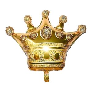 40" Crown Gold Foil Balloon Decorations - Crown Shape Balloons, Gold Birthday Decorations, Gold Foil Balloons for Party Decor,Gold Crown Royal Prince Birthday Decoration, Gold Balloons