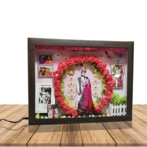 JMD 3D Customized Photo Frame with Lights – 12″x18″, 3D Miniature Photo Frame, Unique personalized frame, trending gift for birthday, anniversary, couple gifts