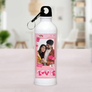 JMD Events Customized Water Bottle with your Photo and Name ,Photo and Text Water Bottle Sipper. Bottle gift For Kids, Friends, Sister, Brother, Wife