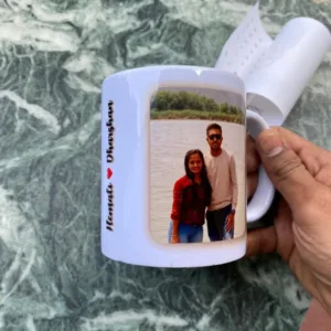 JMD Events Unique Personalised Photo Calendar Mug with Photo, Name and Special Date | Best Gift for Couples, Anniversary, Engagement, Newly Wedded Couple