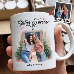JMD Events Customizable Photo Mug (1 pc) Friendship day Printed Mug Personalized White Ceramic Mug for Birthday Gift, Print Your Photo On Coffee Mug
