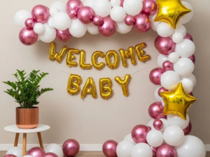 Welcome Baby Balloon Decoration Setup