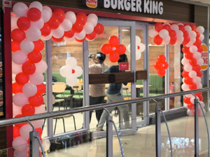 Burger King Store Opening Corporate Balloon Decoration – Red & White Theme