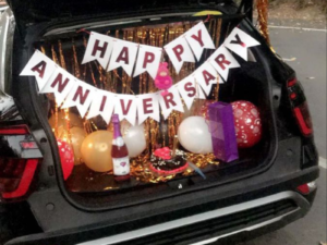 Romantic Anniversary Car Boot Surprise Decoration