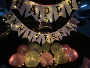 Romantic Car Boot Anniversary Surprise Decoration by JMD Events