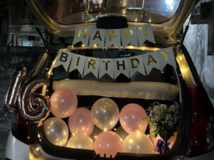 Elegant Pastel Birthday Car Boot Surprise Decoration
