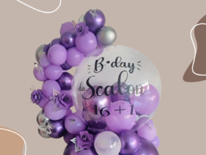 Purple Theme Personalized Bubble Balloon Birthday Decoration