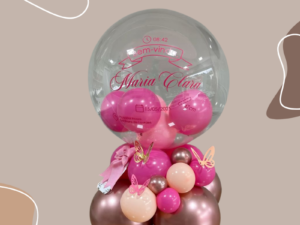 Personalized Baby Girl Welcome Balloon Stand Decoration