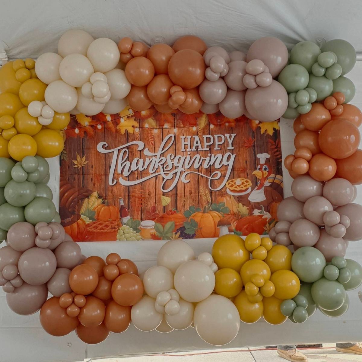Autumn Thanksgiving Balloon Arch Backdrop Decoration | JMD Events