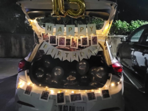 15th Birthday Photo-Themed Car Boot Surprise Decoration